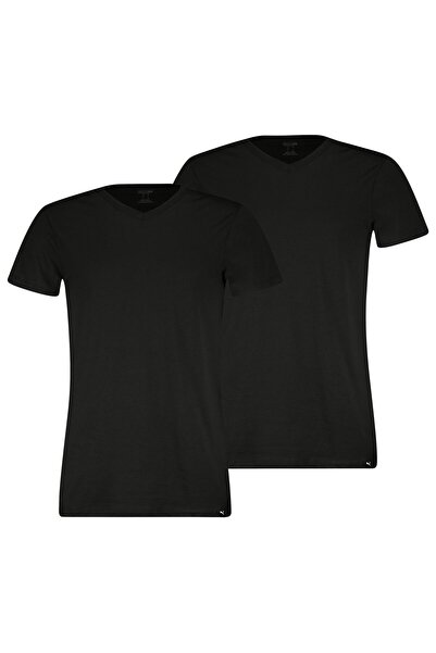 Puma Herren T-Shirts, 2er Pack - V-Neck Tee 2P, V-Ausschnitt, Regular Fit, Ba...