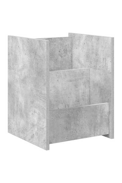 vidaxl Raft pentru reviste Gri Concret 35 x 35 x 45 cm Lemn compozit