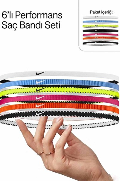 Nike Tanki atletski komplet od 6 traka za kosu - neklizajuće silikonske trake...