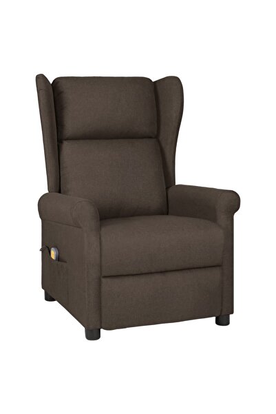 vidaxl Massage chair, dark brown, fabric