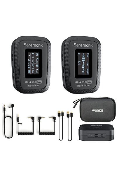 Saramonic Blink500 Pro B1 2.4G DSLR Kameralı Telefonlar için Kablosuz Yaka Ya...