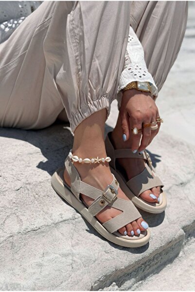 I Love Shoes Melair Beige Suede Women's Sandals