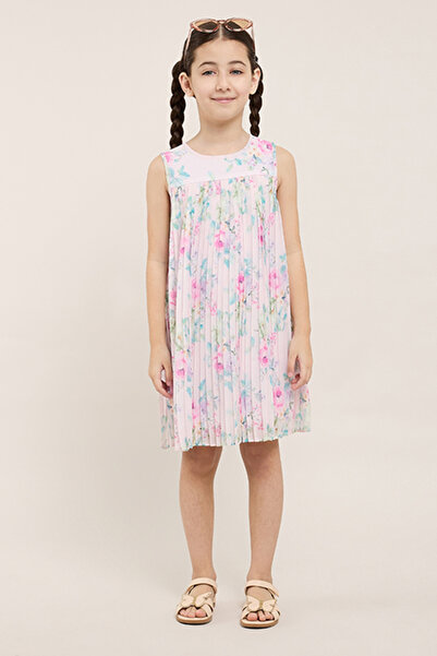 R&B Floral Print Sleeveless A-Line Dress