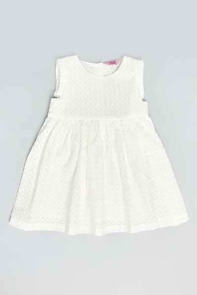 R&B Embroidered Sleeveless Fit & Flare Dress