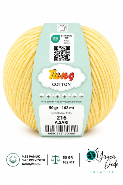Tunç Cotton Amigurumi Punch Çanta ve Örgü İpi 50 Gr 162 metre %55 Pamuk %45 A...
