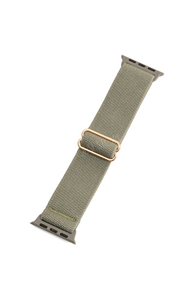 Quse Apple Watch 46mm-45mm-44mm & Series 1/3 42mm ile Uyumlu Dokuma Kumaş Kor...