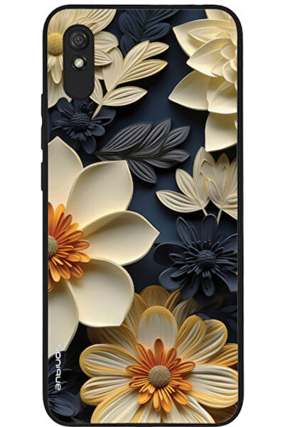 Other Θήκη Sonique Σειράς 3D Λουλουδιών για Xiaomi Redmi 9A Redmi 9AT Εκρού