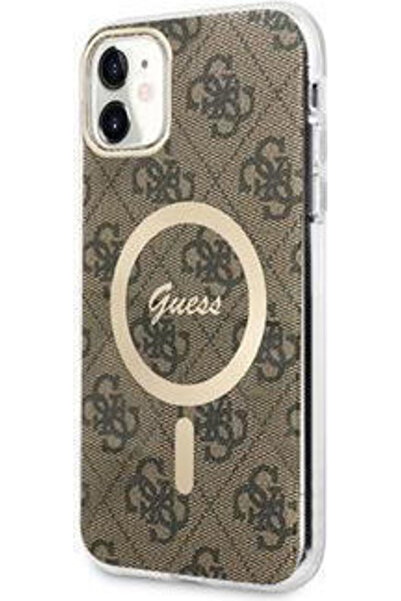 Guess MagSafe Πίσω Κάλυμμα Σιλικόνης / Πλαστικό Καφέ (iPhone 11) Κωδικός: GUH...