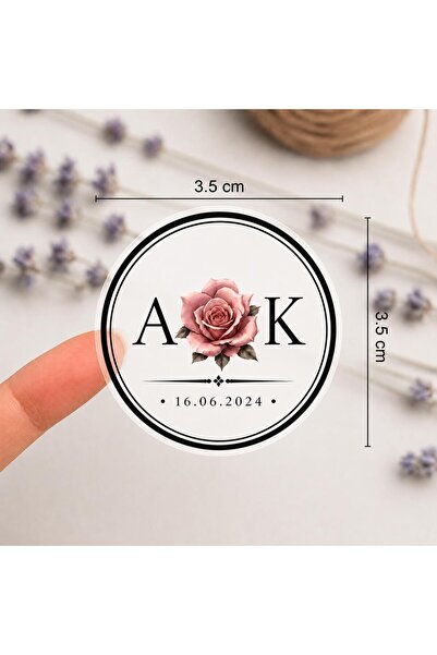 naturevo 100 Adet Şeffaf Sticker Etiket Kişiye Özel Baskılı – İsimli ve Tarih...