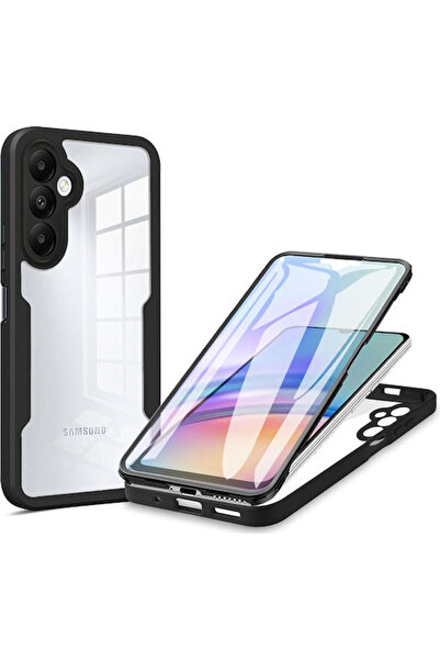 Techsuit ColorVerse 360 Πλήρους Κάλυψης Σετ Σιλικόνης με Σκληρυμένο Γυαλί Μαύ...