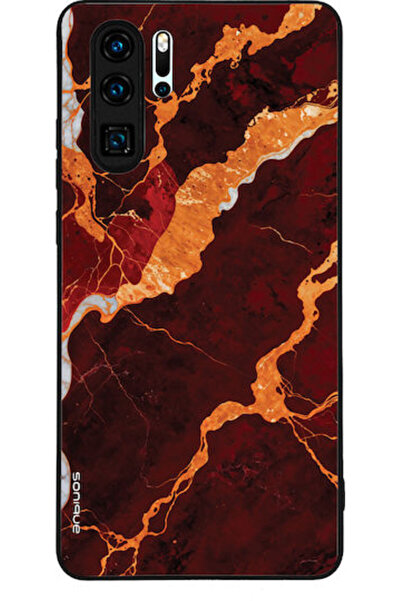 Other Θήκη Sonique Σειράς Marble για Huawei P30 Pro Κόκκινη