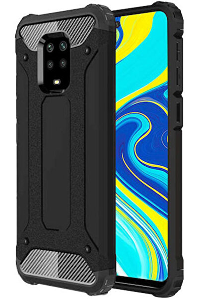Techsuit Πίσω Κάλυμμα Σιλικόνης Μαύρο (Redmi Note 9S / 9 Pro / 9 Pro Max)