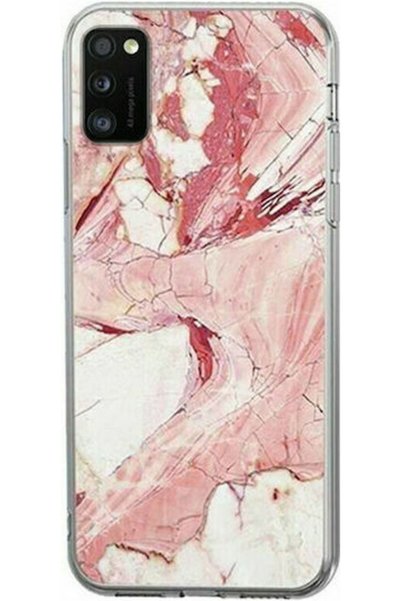 WOZINSKY Μαρμάρινη Πίσω Θήκη Σιλικόνης Ροζ (Galaxy A02s)
