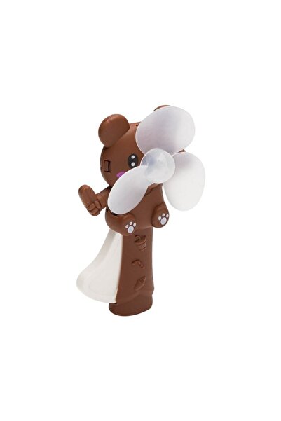Zet Ventilator Mini Ursuleț Maro, 13 cm, Portabil, Design Jucăuș pentru Copii...