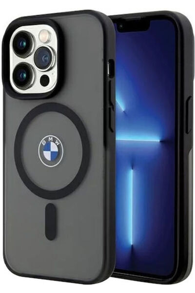 BMW Γνήσιο Πλαστικό Μαύρο Πίσω Κάλυμμα (iPhone 15 Pro) Κωδικός: BMHMP15LDSLK