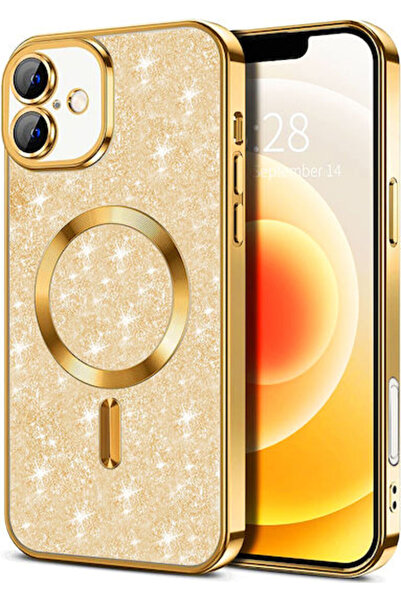 Techsuit Λαμπερή Χρυσή Θήκη Πλάτης Σιλικόνης (iPhone 16 Plus)