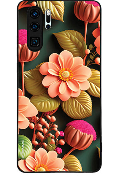 Other Θήκη Sonique Σειράς 3D Λουλουδιών για Huawei P30 Pro Σαλμόν
