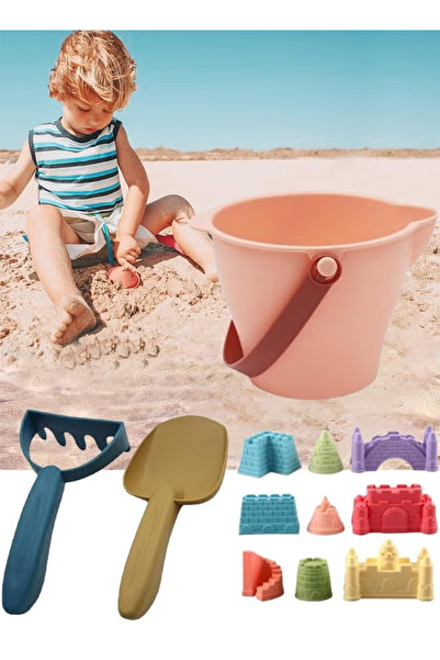 TAPIT 12 Piece Sand Castle Building Beach Toys Bag For Outdoor Play Including...