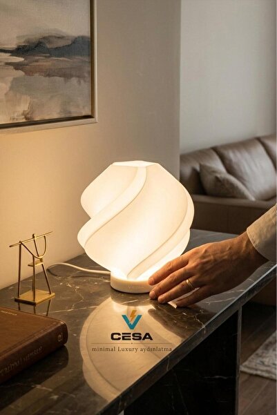 cesaa elektirik CESA Minimal Luxury gece lambası 3d Baskı Organik Malzeme Dek...