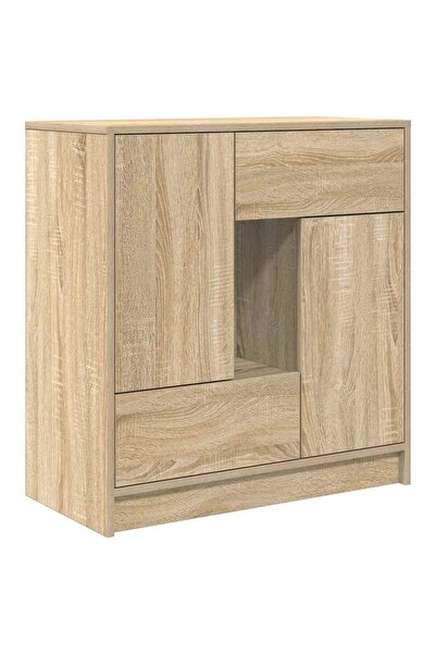 vidaxl Bufetă cu sertare și uși Stejar Sonoma 70,5x34x74,5 cm