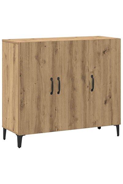vidaxl Dulap, stejar artizanal, 90x34x80 cm, lemn prelucrat