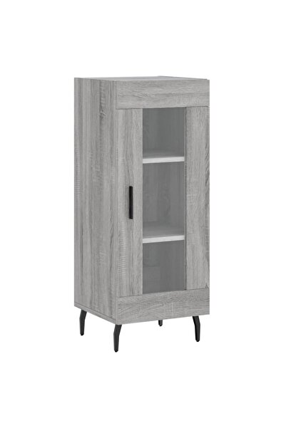 vidaxl Servantă, gri sonoma, 34,5x34x90 cm, lemn compozit