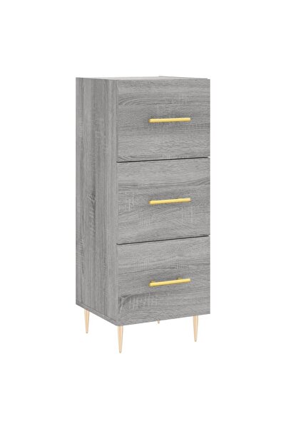 vidaxl Servantă, gri sonoma, 34,5x34x90 cm, lemn compozit