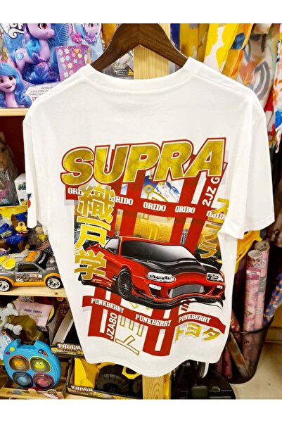 Generic Car Theme, JDM T-Shirt, White and Red, Japanese Racing Theme, Graphic...