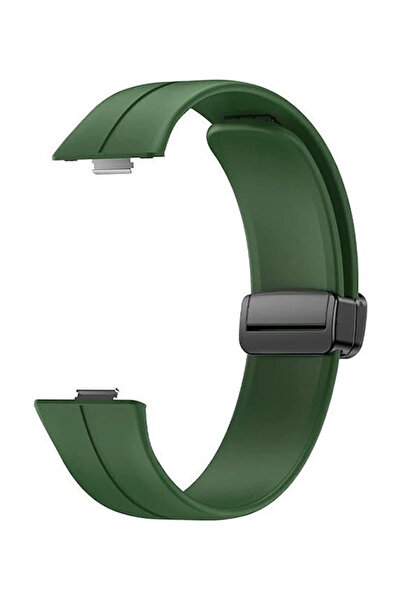 OEM Λουράκι Huawei Watch Fit 3 4 4 Pro Σιλικόνης Μαγνητικό Μαύρη Πόρπη Σκούρο...