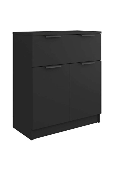vidaxl Servantă, negru, 60x30x70 cm, lemn prelucrat