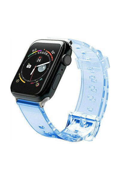 Hurtel Λουράκι Light Strap Σιλικόνης Διαφανές/Μπλε (Apple Watch 44/45/46mm/Ul...