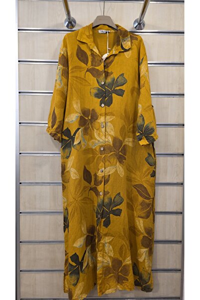 Park Moda Italian Linen Long Shirt Dress