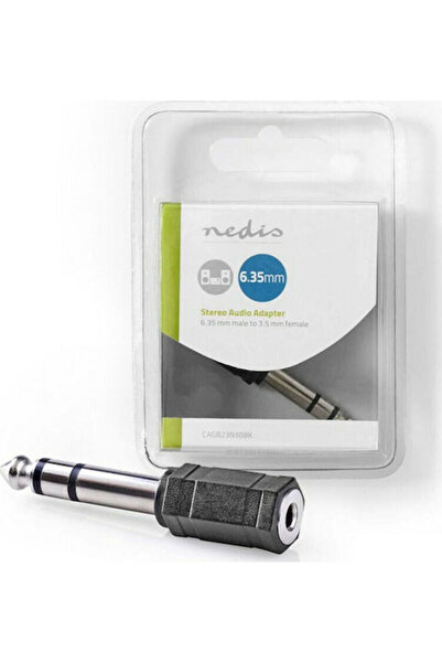 Nedis Μετατροπέας αρσενικό 6.3mm σε θηλυκό 3.5mm 1 τεμάχιο CAGB23930BK