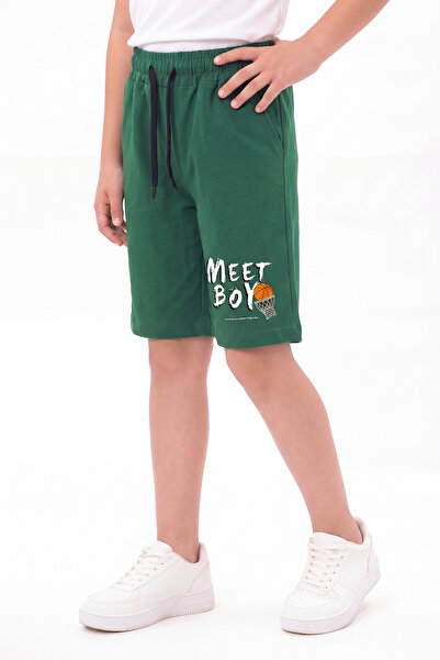panios kids Košarkaški print detaljne kapri pantalone za dečake sa elastičnim...