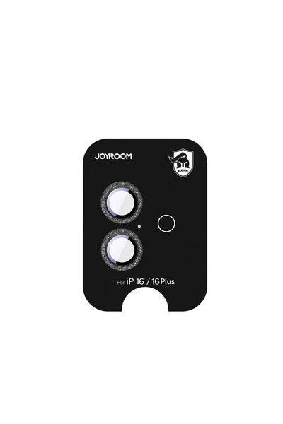 Joyroom Sticlă securizată de protecție pentru lentila iPhone 16 16 Plus, negru