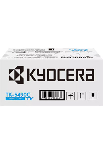 KYOCERA TK-5490C Γνήσιο Τόνερ Εκτυπωτή Λέιζερ Κυανό 2400 Σελίδες (1T0C22CNL1)