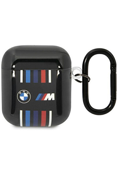 BMW Θήκη σιλικόνης με πολύχρωμες γραμμές και γάντζο σε μαύρο χρώμα για Apple ...