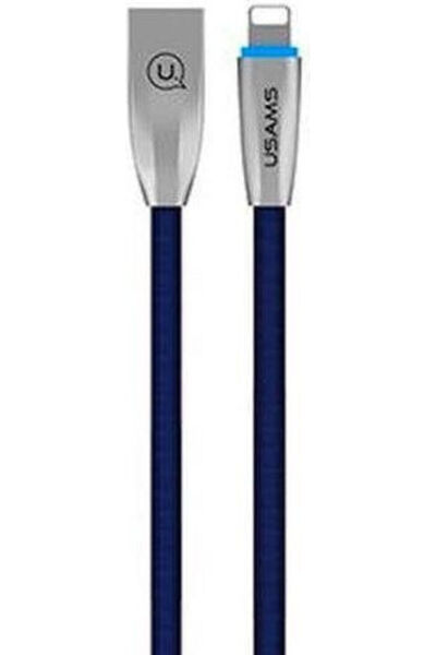 Usams SJ182 Πλεκτό Καλώδιο USB-A σε Lightning Μπλε 1.2μ (USA340BLU)