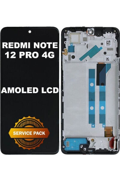 Xiaomi Οθόνη με μηχανισμό αφής και πλαίσιο για Redmi Note 12 Pro 4G (Μαύρο) Κ...