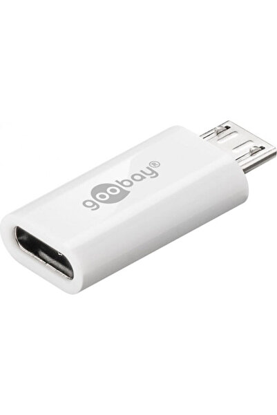 goobay Μετατροπέας micro USB αρσενικό σε USB-C θηλυκό Λευκό 1 τεμάχιο 55550