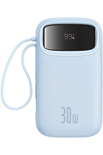 Baseus QPow2 Power Bank 20000mAh 30W με θύρα USB-A και 2 θύρες USB-C Μπλε