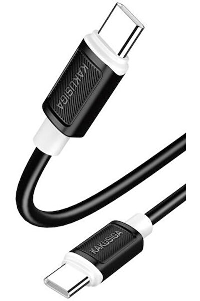 KAKUSİGA Καλώδιο USB 2.0 USB-C αρσενικό - USB-C 100W Μαύρο 1μ (KSC-998-CC-BK)