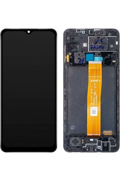 Samsung Οθόνη με μηχανισμό αφής και πλαίσιο για Galaxy A12 A125 (Μαύρο) Κωδικ...