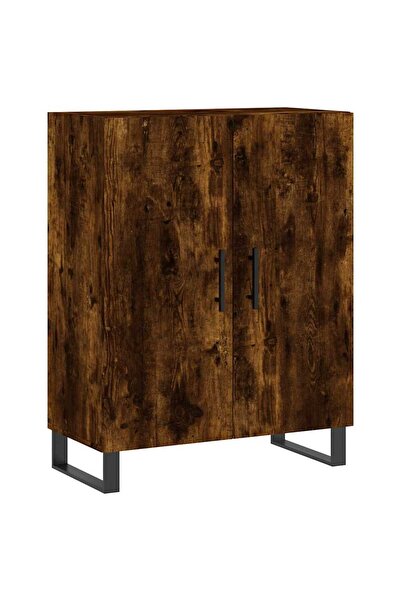 vidaxl Dulap, stejar fumuriu, 69,5x34x90 cm, lemn compozit