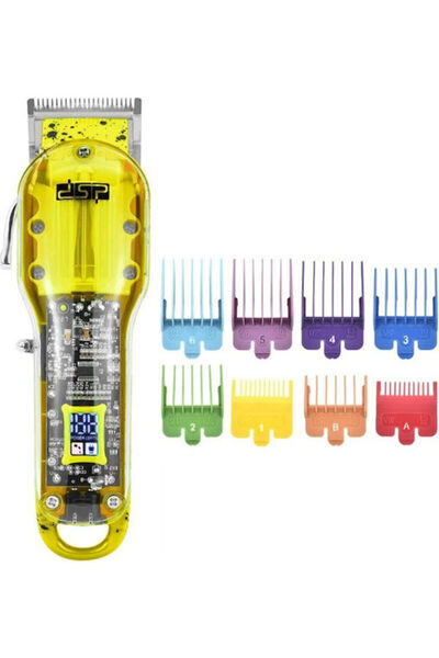 DSP 90460 Επαγγελματική Επαναφορτιζόμενη Κουρευτική Μηχανή Κίτρινη 612777