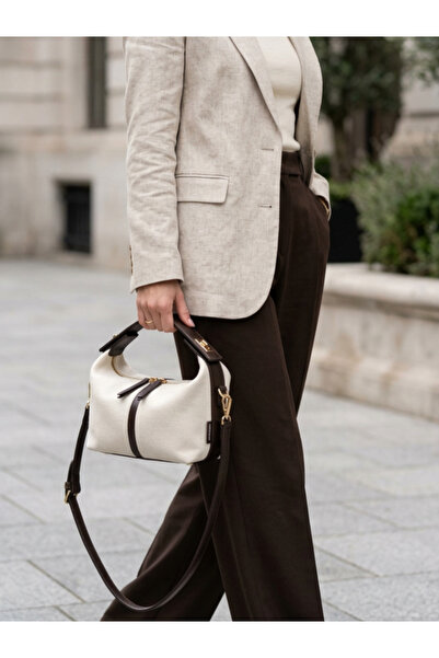 Çanta Trend Linen Zipper Detailed Women's Handbag