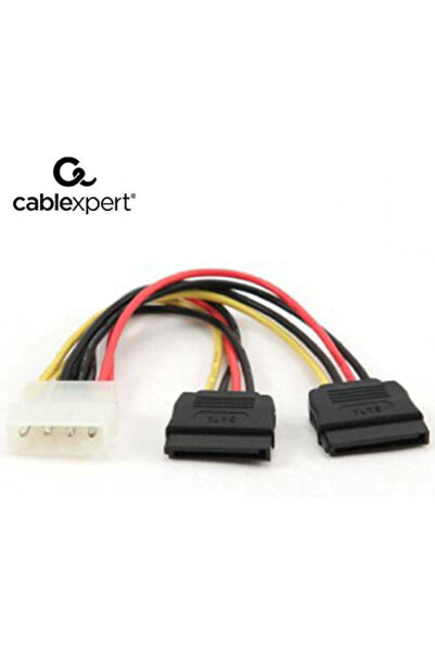 Cablexpert Καλώδιο Molex 4 ακίδων σε SATA 15 ακίδων 0,3μ Πολύχρωμο (CC-SATA-P...