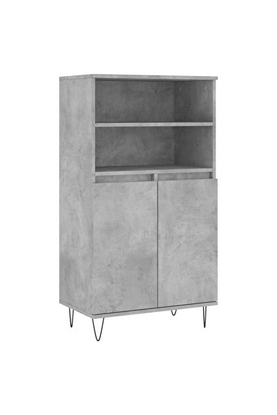 vidaxl Tall cabinet, concrete grey, 60x36x110 cm, composite wood