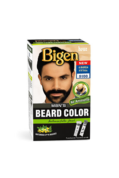 BİGEN صبغة لحية بيجن B100 للرجال، لون أسود حقيقي | B100 Men Beard Color Real ...