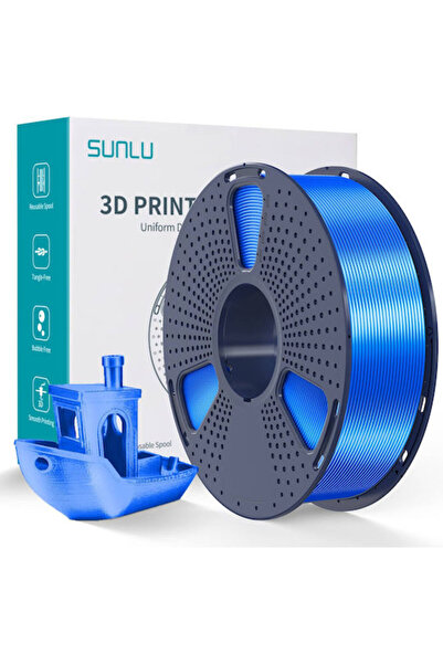 Sunlu Μεταξωτό PLA+ Νήμα Εκτυπωτή 3D 1.75mm Μπλε 1kg 1 τεμάχιο σε καρούλι Κωδ...